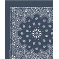 Standard Navy Blue Stonewash Paisley Bandanna